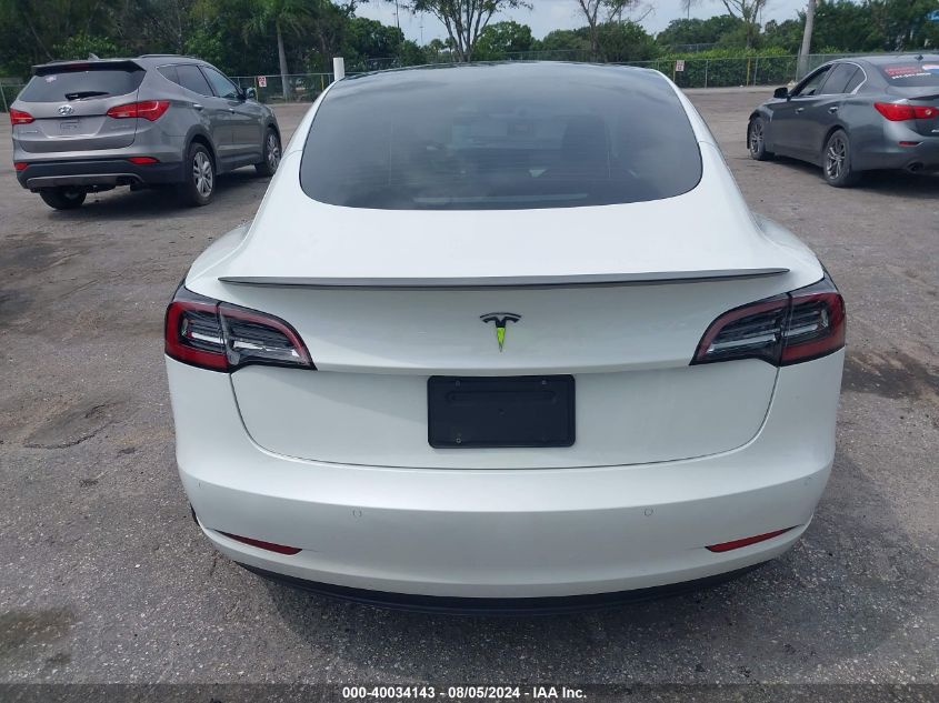 2022 Tesla Model 3 Performance Dual Motor All-Wheel Drive VIN: 5YJ3E1EC5NF154915 Lot: 40034143