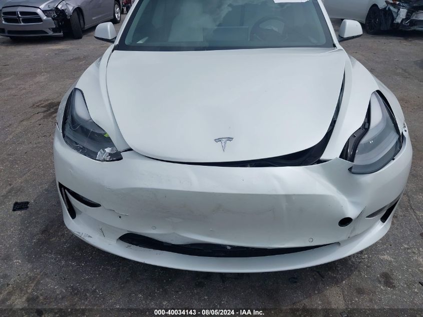 2022 Tesla Model 3 Performance Dual Motor All-Wheel Drive VIN: 5YJ3E1EC5NF154915 Lot: 40034143