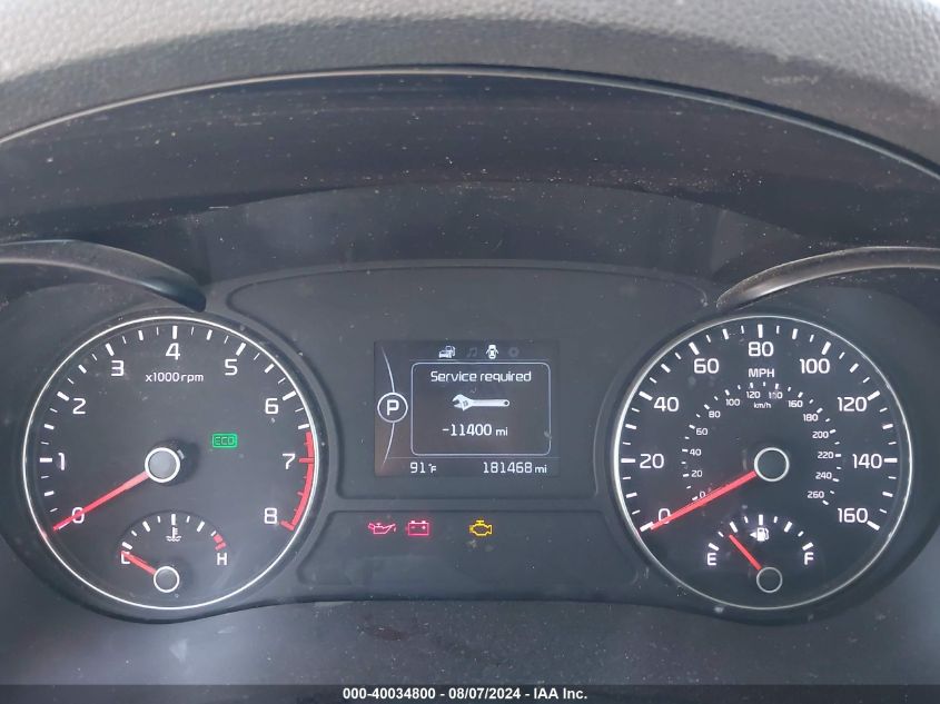 2018 Kia Optima Lx VIN: 5XXGT4L37JG180449 Lot: 40034800