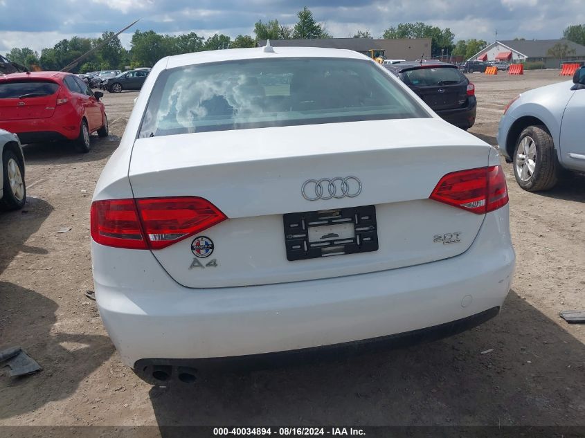 2012 Audi A4 2.0T Premium VIN: WAUBFAFL8CN003960 Lot: 40034894