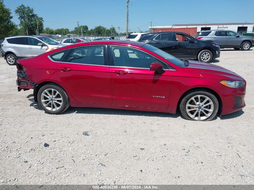 2019 Ford Fusion Hybrid Se VIN: 3FA6P0LUXKR205998 Lot: 40035298