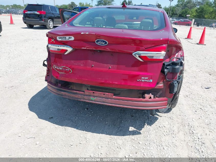 2019 Ford Fusion Hybrid Se VIN: 3FA6P0LUXKR205998 Lot: 40035298