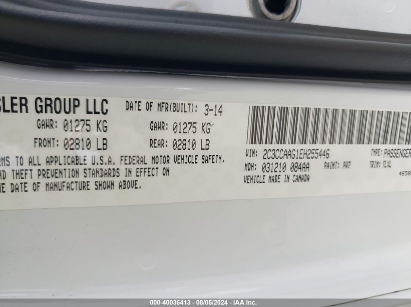 2C3CCAAG1EH255446 2014 Chrysler 300