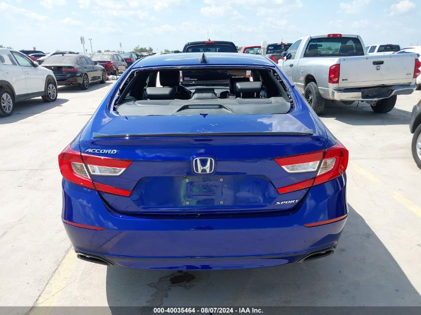 2022 Honda Accord Sport VIN: 1HGCV1F36NA123682 Lot: 40035464