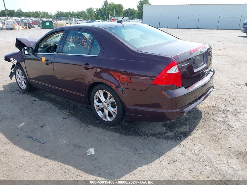 2012 Ford Fusion Se VIN: 3FAHP0HG9CR321027 Lot: 40035469