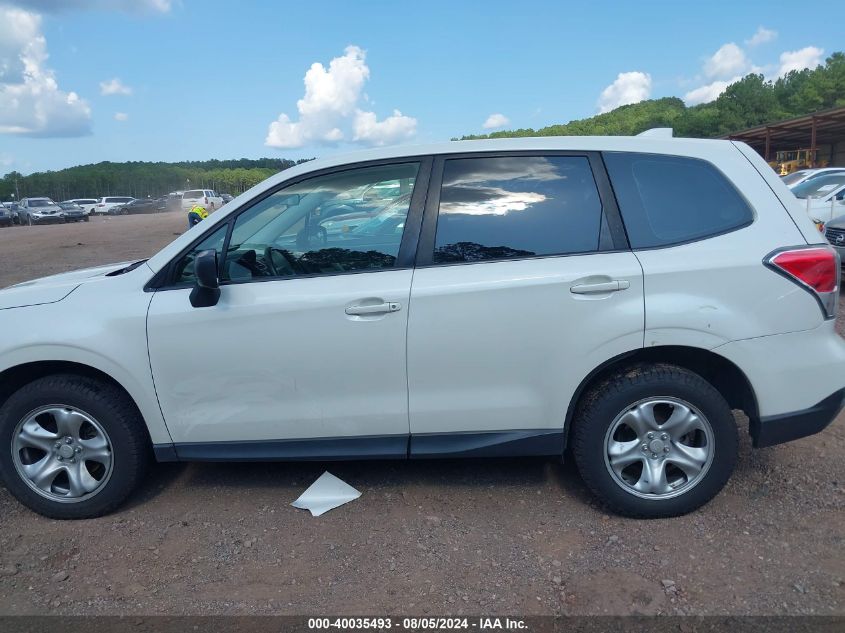 2017 Subaru Forester 2.5I VIN: JF2SJAAC8HH477262 Lot: 40035493