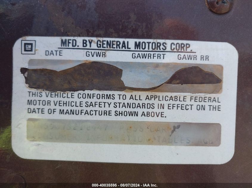 1977 Chevrolet Caprice VIN: 1N69U7S218447 Lot: 40035595