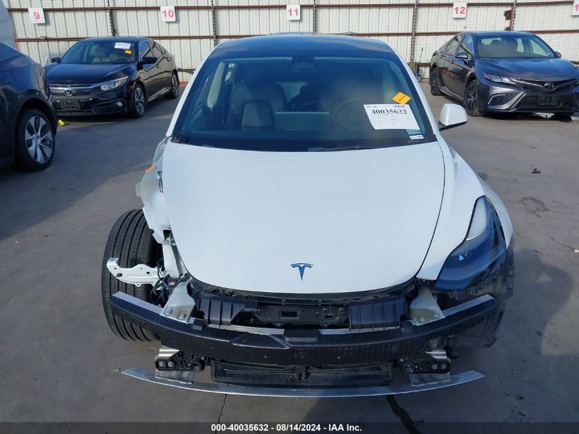 2022 Tesla Model 3 Long Range Dual Motor All-Wheel Drive VIN: 5YJ3E1EB0NF109291 Lot: 40035632