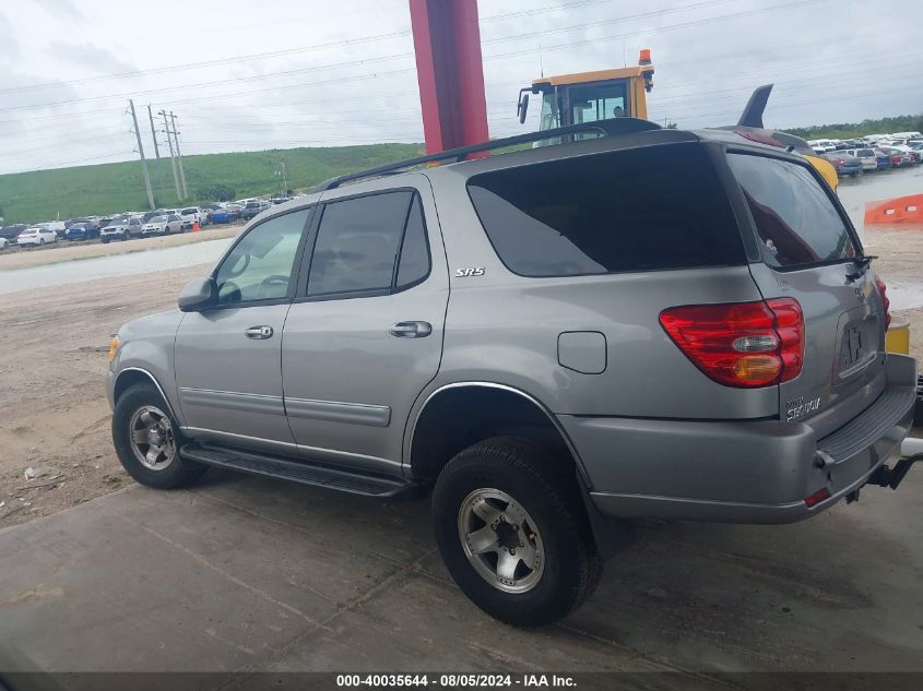 2003 Toyota Sequoia Sr5 V8 VIN: 5TDZT34A33S145778 Lot: 40035644