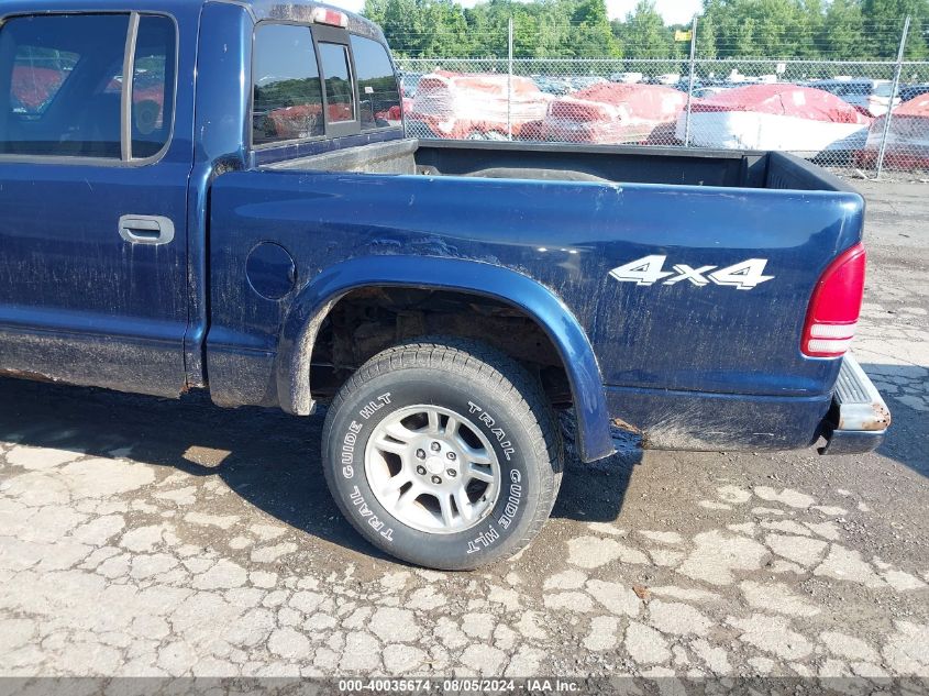 2004 Dodge Dakota Sport/Sxt VIN: 1D7HG38NX4S629801 Lot: 40035674