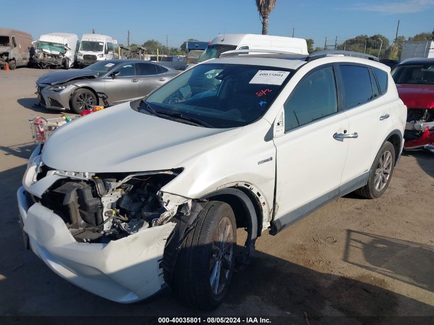 2017 Toyota Rav4 Hybrid Limited VIN: JTMDJREV6HD123040 Lot: 40035801