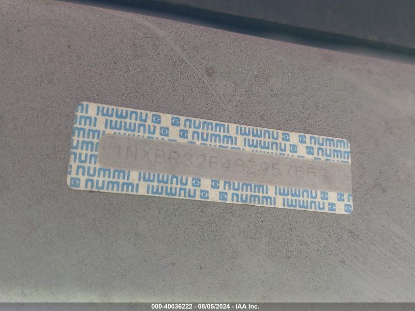 2008 Toyota Corolla Ce VIN: 1NXBR32E48Z957658 Lot: 40036222