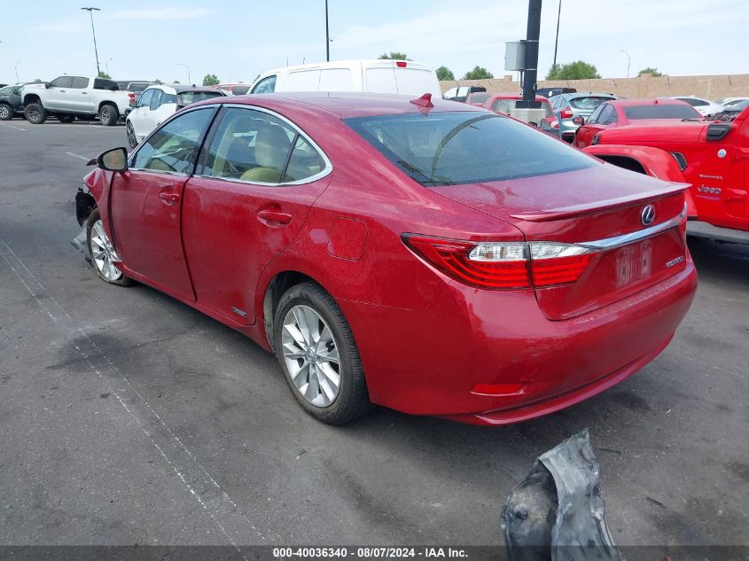 2013 Lexus Es 300H VIN: JTHBW1GG1D2036787 Lot: 40036340