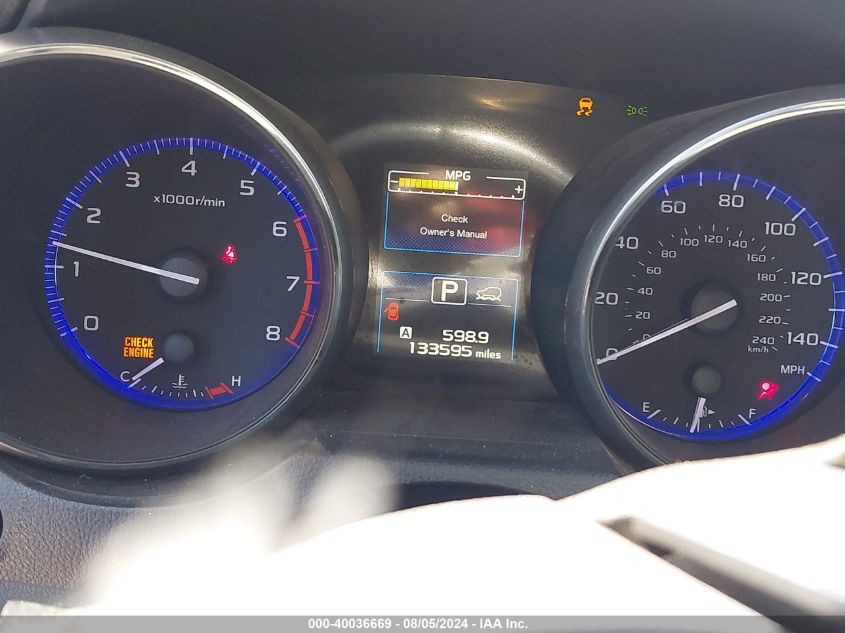 2018 Subaru Outback 2.5I Premium VIN: 4S4BSACCXJ3239596 Lot: 40036669