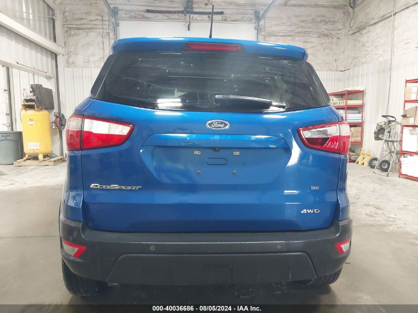 2020 Ford Ecosport Se VIN: MAJ6S3GL9LC358051 Lot: 40036686