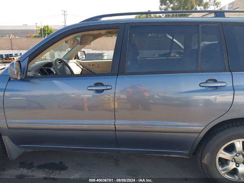 2005 Toyota Highlander V6 VIN: JTEDP21A850083826 Lot: 40036701