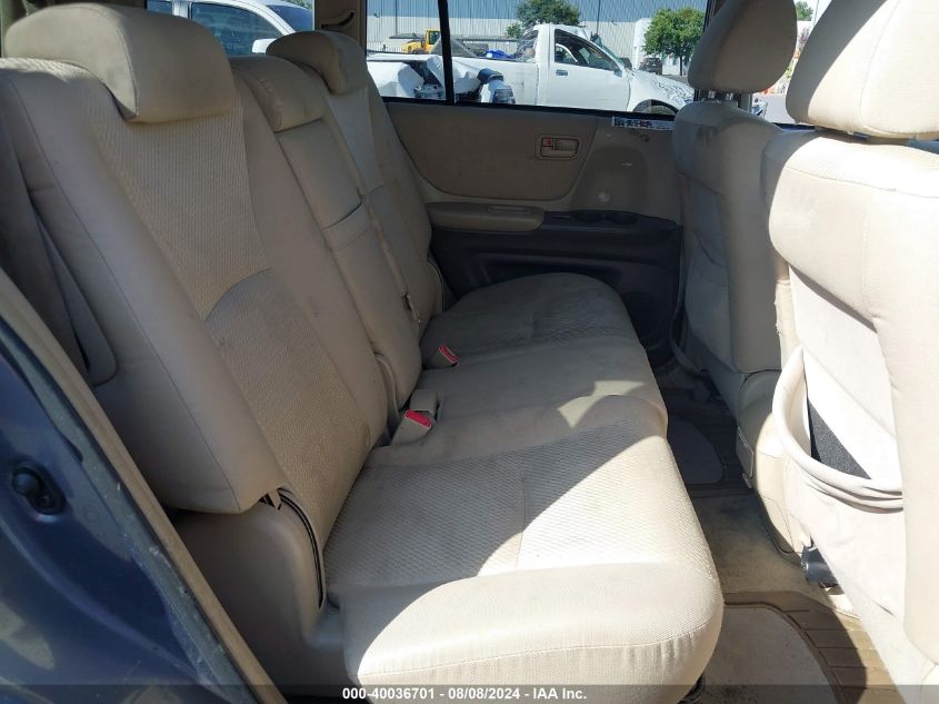 2005 Toyota Highlander V6 VIN: JTEDP21A850083826 Lot: 40036701