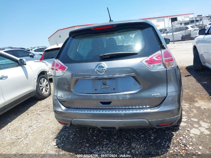 2016 Nissan Rogue S VIN: KNMAT2MV5GP703379 Lot: 40036786