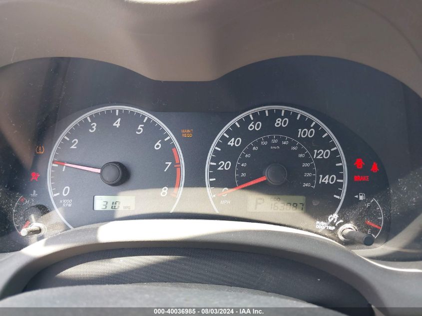 2009 Toyota Corolla Le VIN: 1NXBU40E09Z119796 Lot: 40036985