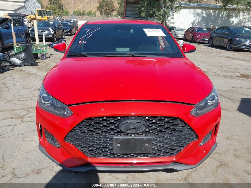 2019 Hyundai Veloster Turbo R-Spec VIN: KMHTH6ABXKU016058 Lot: 40037087