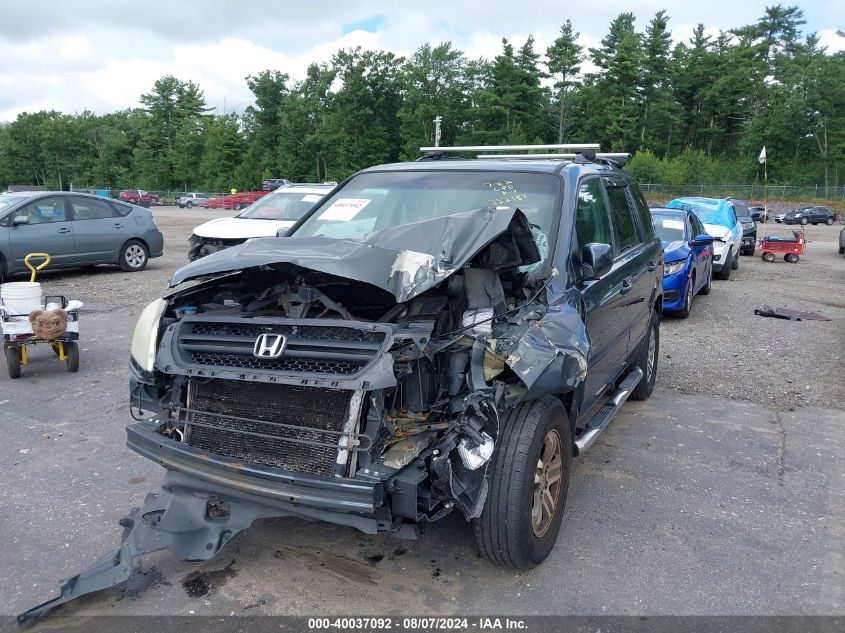 2005 Honda Pilot Ex-L VIN: 2HKYF18595H525124 Lot: 40037092