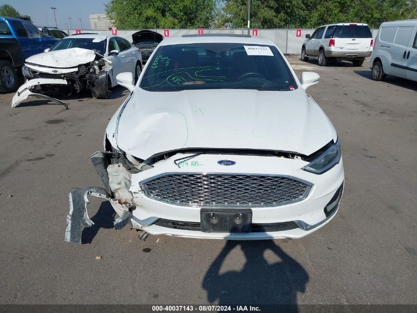 2019 Ford Fusion Titanium VIN: 3FA6P0D92KR256891 Lot: 40037143