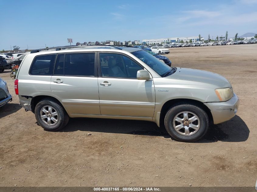 2003 Toyota Highlander Limited V6 VIN: JTEGF21A130099122 Lot: 40037165