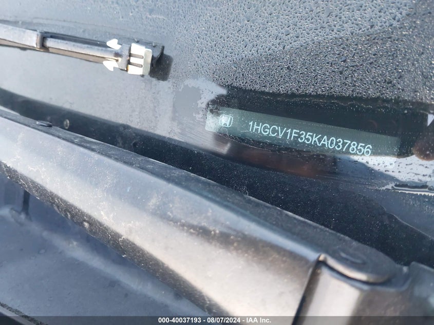 2019 HONDA ACCORD SPORT - 1HGCV1F35KA037856