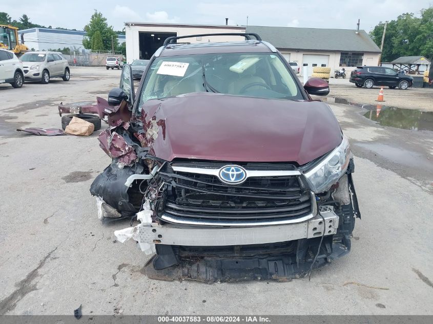 2016 Toyota Highlander Hybrid Limited Platinum V6 VIN: 5TDDCRFH5GS015434 Lot: 40037583