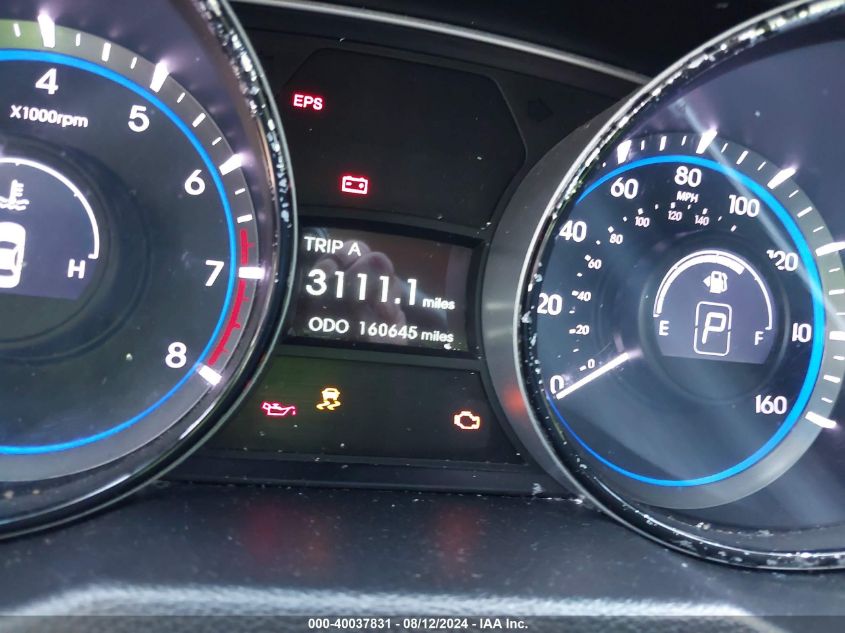 2013 Hyundai Sonata Gls VIN: 5NPEB4AC9DH792853 Lot: 40037831