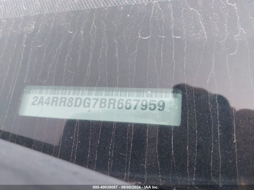 2011 Chrysler Town & Country Touring-L VIN: 2A4RR8DG7BR667959 Lot: 40038057