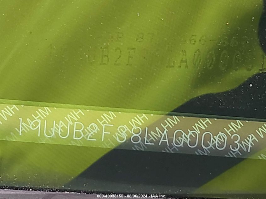 2020 Acura Tlx VIN: 19UUB2F38LA000031 Lot: 40038155