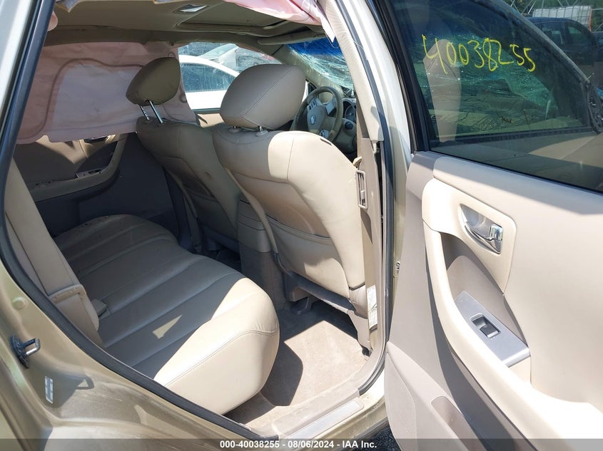2007 Nissan Murano Sl VIN: JN8AZ08W07W664555 Lot: 40038255