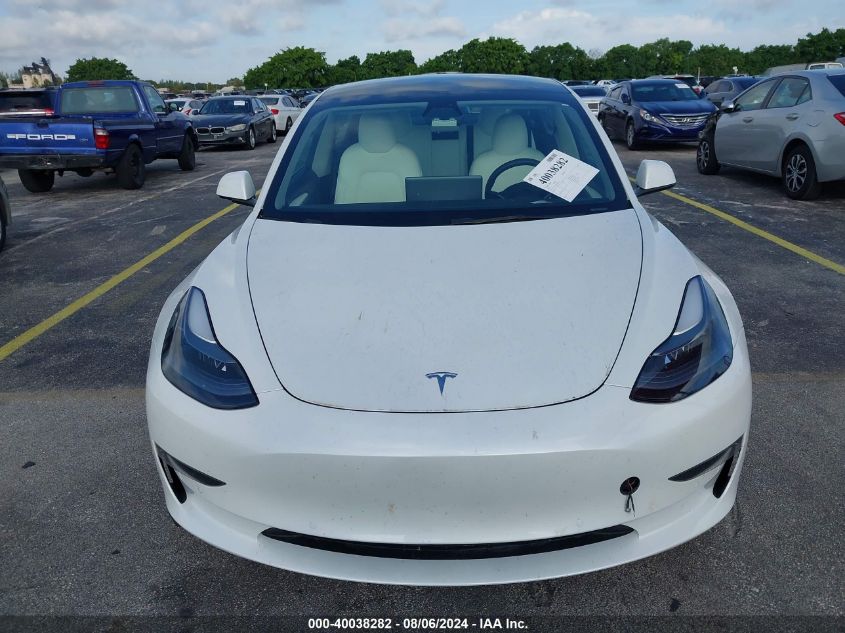 2021 Tesla Model 3 Standard Range Plus Rear-Wheel Drive VIN: 5YJ3E1EA7MF093273 Lot: 40038282