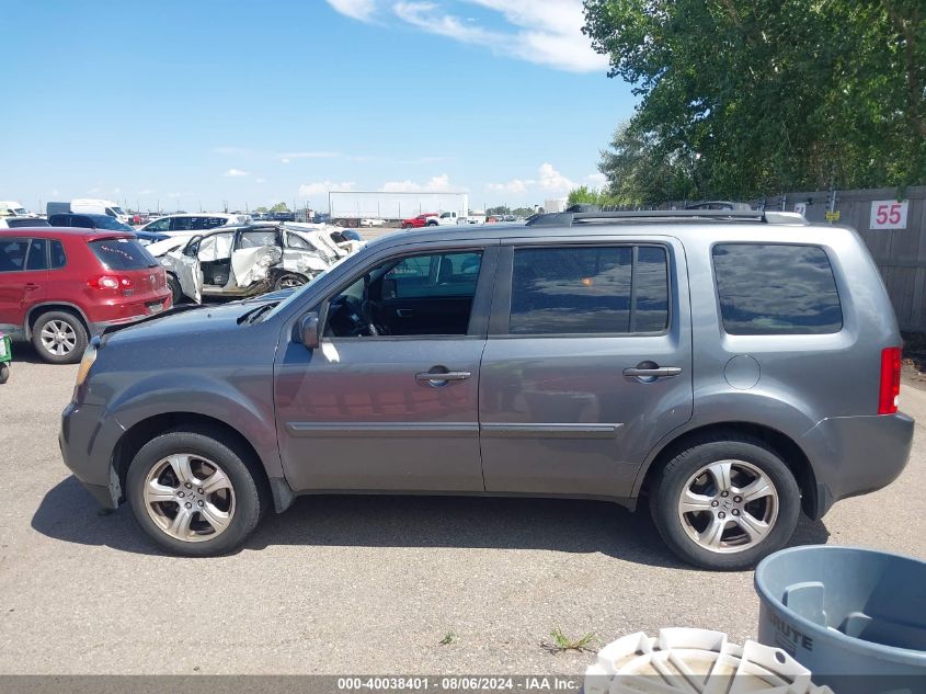 2012 Honda Pilot Ex-L VIN: 5FNYF4H59CB006992 Lot: 40038401