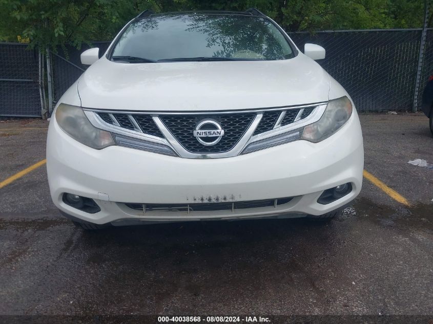 2013 Nissan Murano Sl VIN: JN8AZ1MW4DW312425 Lot: 40038568