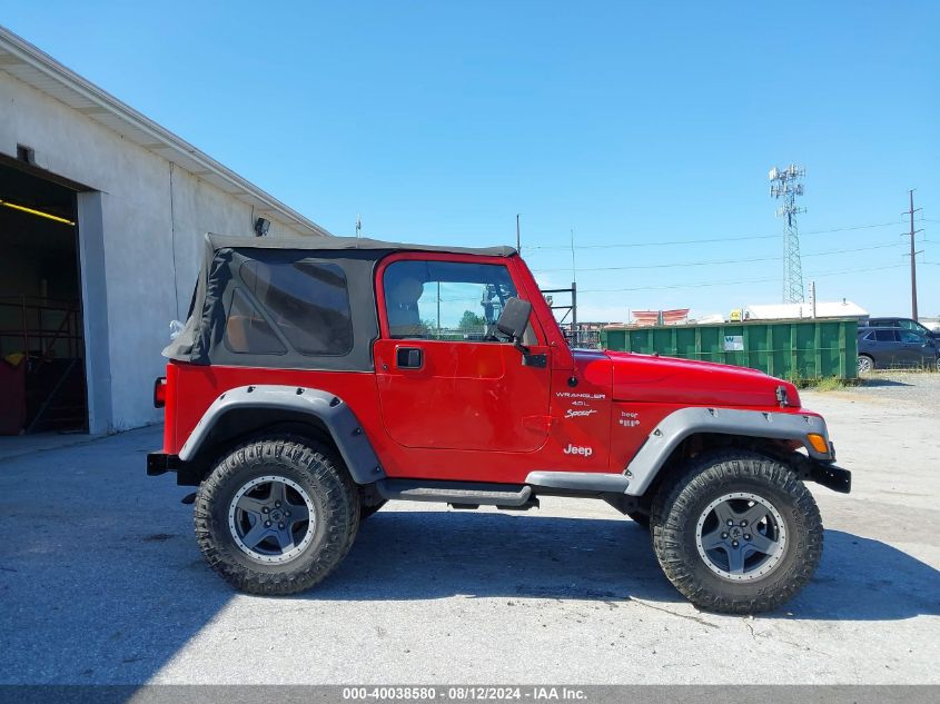 1999 Jeep Wrangler Sport VIN: 1J4FY19S0XP468304 Lot: 40038580