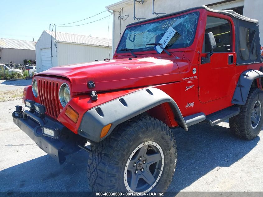 1999 Jeep Wrangler Sport VIN: 1J4FY19S0XP468304 Lot: 40038580