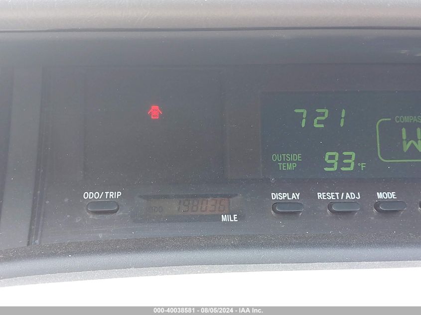 2000 Toyota Avalon Xls VIN: 4T1BF28B0YU102374 Lot: 40038581