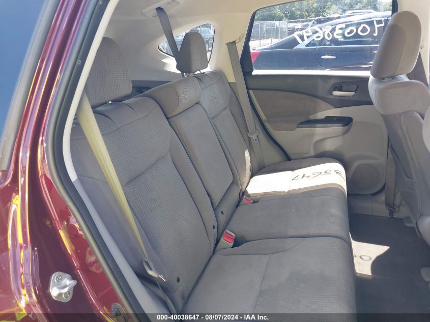 2012 Honda Cr-V Ex VIN: 5J6RM4H51CL045450 Lot: 40038647