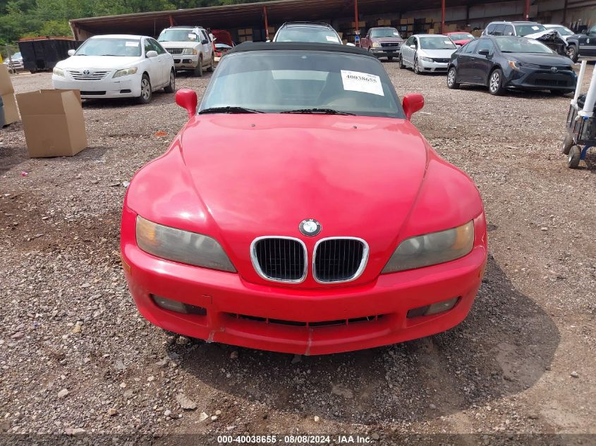 1997 BMW Z3 1.9L Roadster VIN: 4USCH7325VLB79165 Lot: 40038655