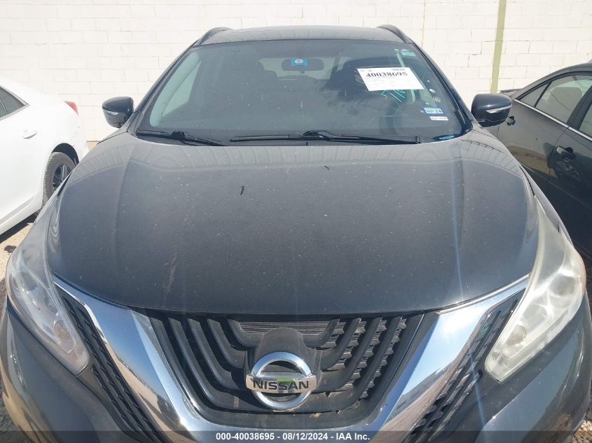 2015 Nissan Murano Sv VIN: 5N1AZ2MG9FN265648 Lot: 40038695