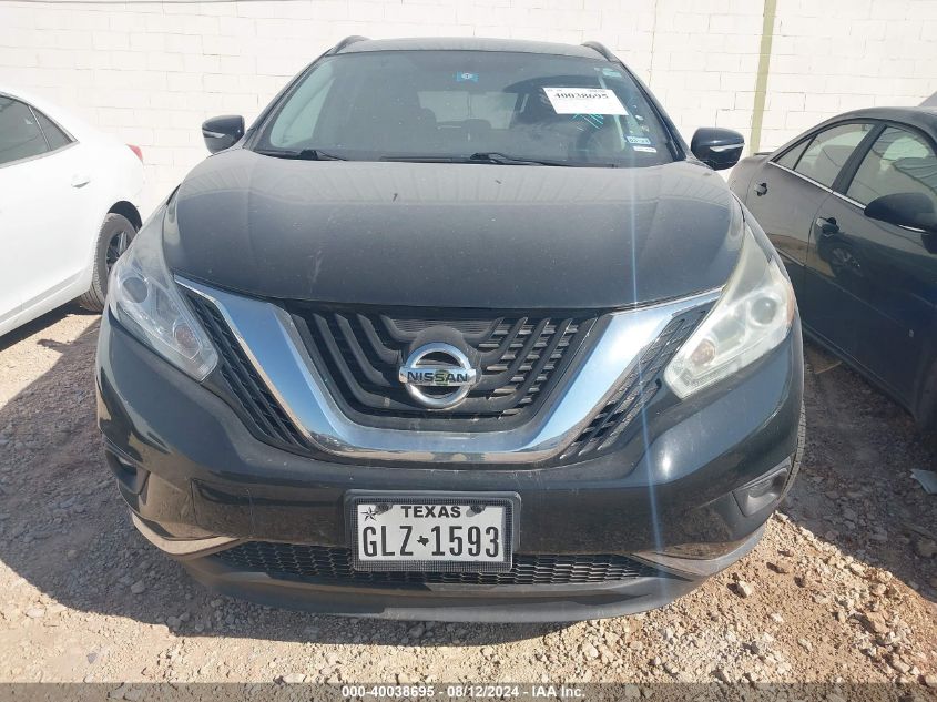 2015 Nissan Murano Sv VIN: 5N1AZ2MG9FN265648 Lot: 40038695