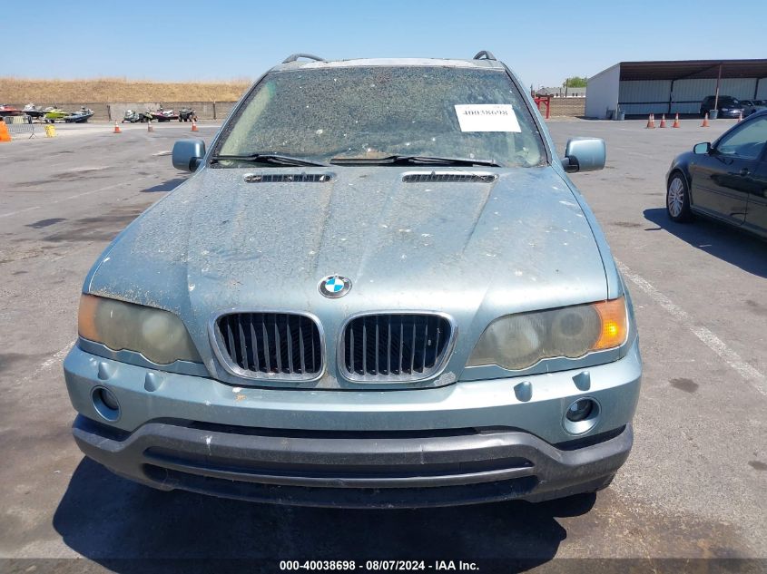 2003 BMW X5 3.0I VIN: 5UXFA53593LV93225 Lot: 40038698