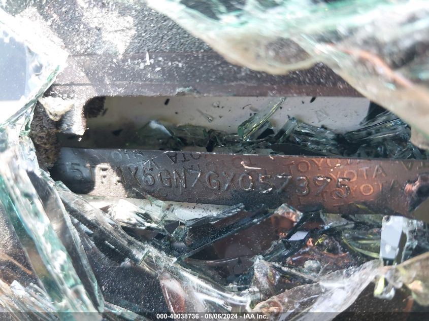 2016 Toyota Tacoma Sr VIN: 5TFAX5GN7GX057375 Lot: 40038736