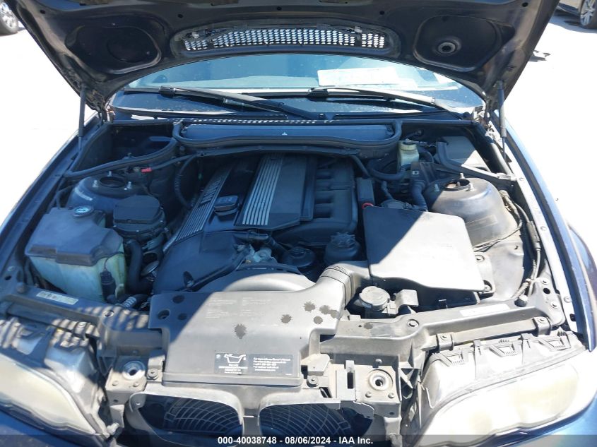 2002 BMW 330Ci VIN: WBABS534X2JU91282 Lot: 40038748