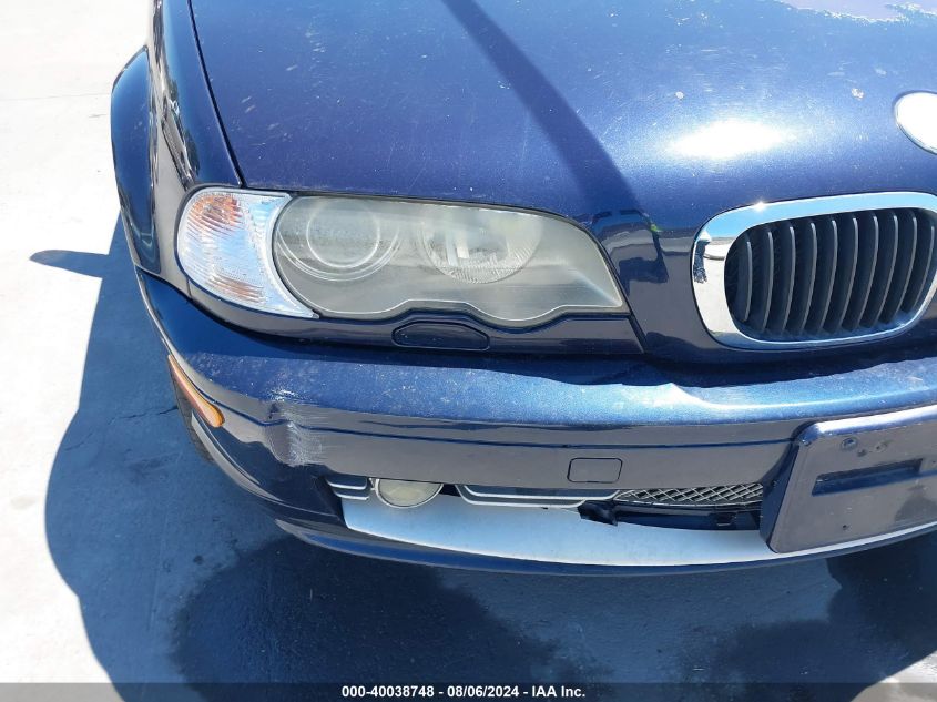 2002 BMW 330Ci VIN: WBABS534X2JU91282 Lot: 40038748