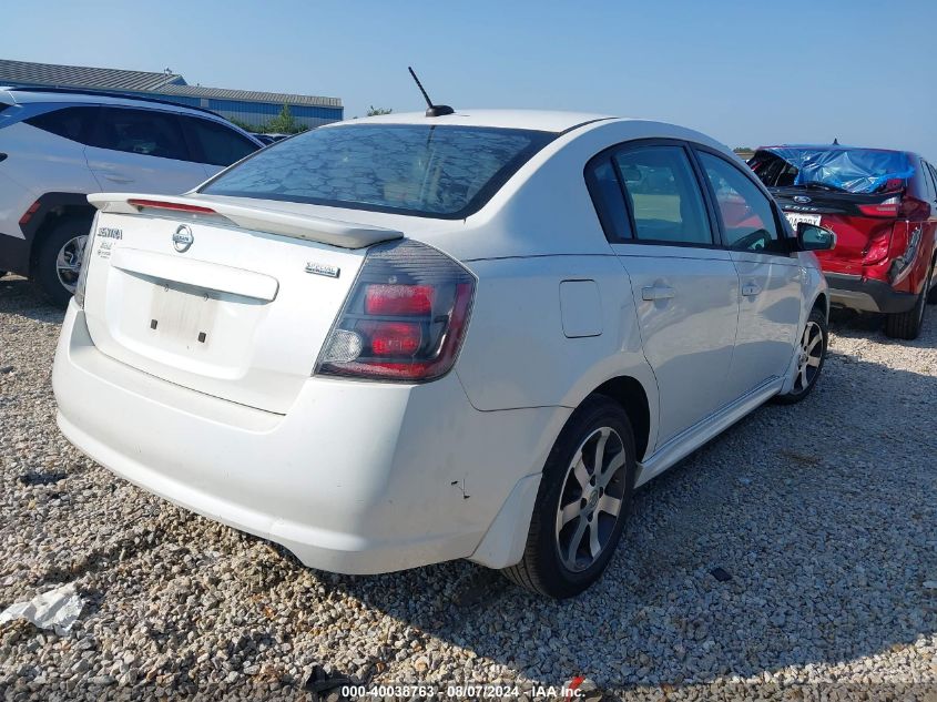 2012 Nissan Sentra 2.0 Sr VIN: 3N1AB6AP2CL629802 Lot: 40038763