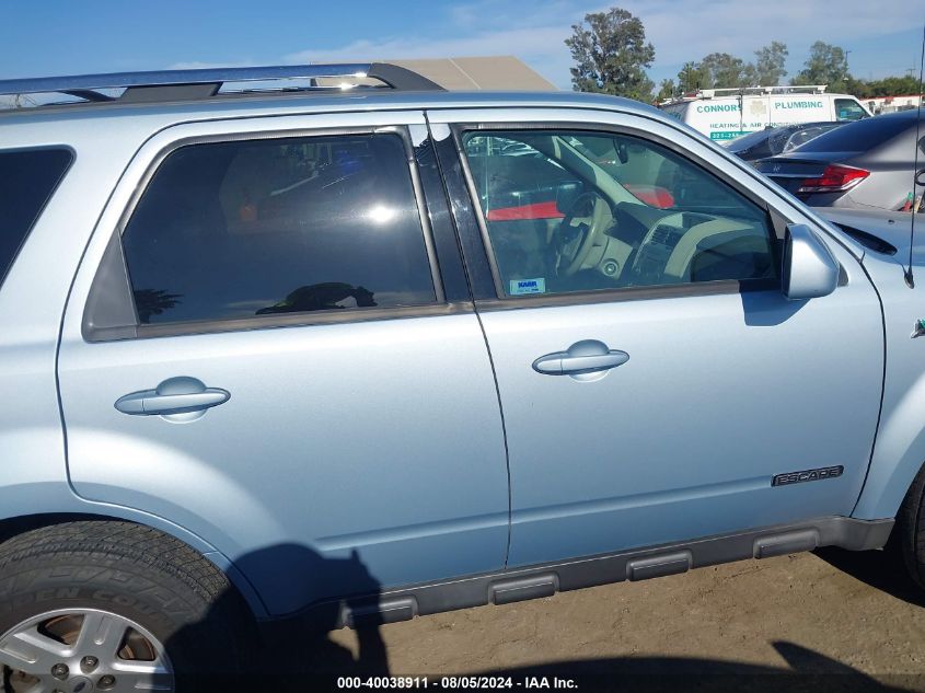 2008 Ford Escape Hybrid VIN: 1FMCU59H38KA22173 Lot: 40038911