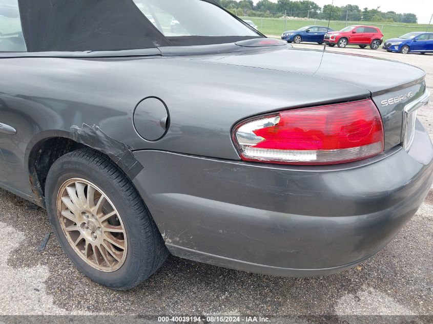 2004 Chrysler Sebring Lxi VIN: 1C3EL55R74N132963 Lot: 40039194